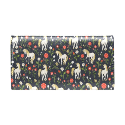Unicorn Print Design LKS301 Women's Trifold Wallet