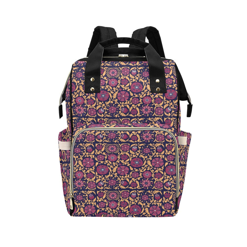 Suzani Print Design LKS303 Diaper Bag Backpack