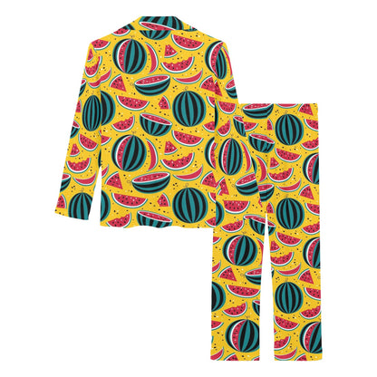 Watermelon Pattern Print Design WM02 Women's Long Pajama Set