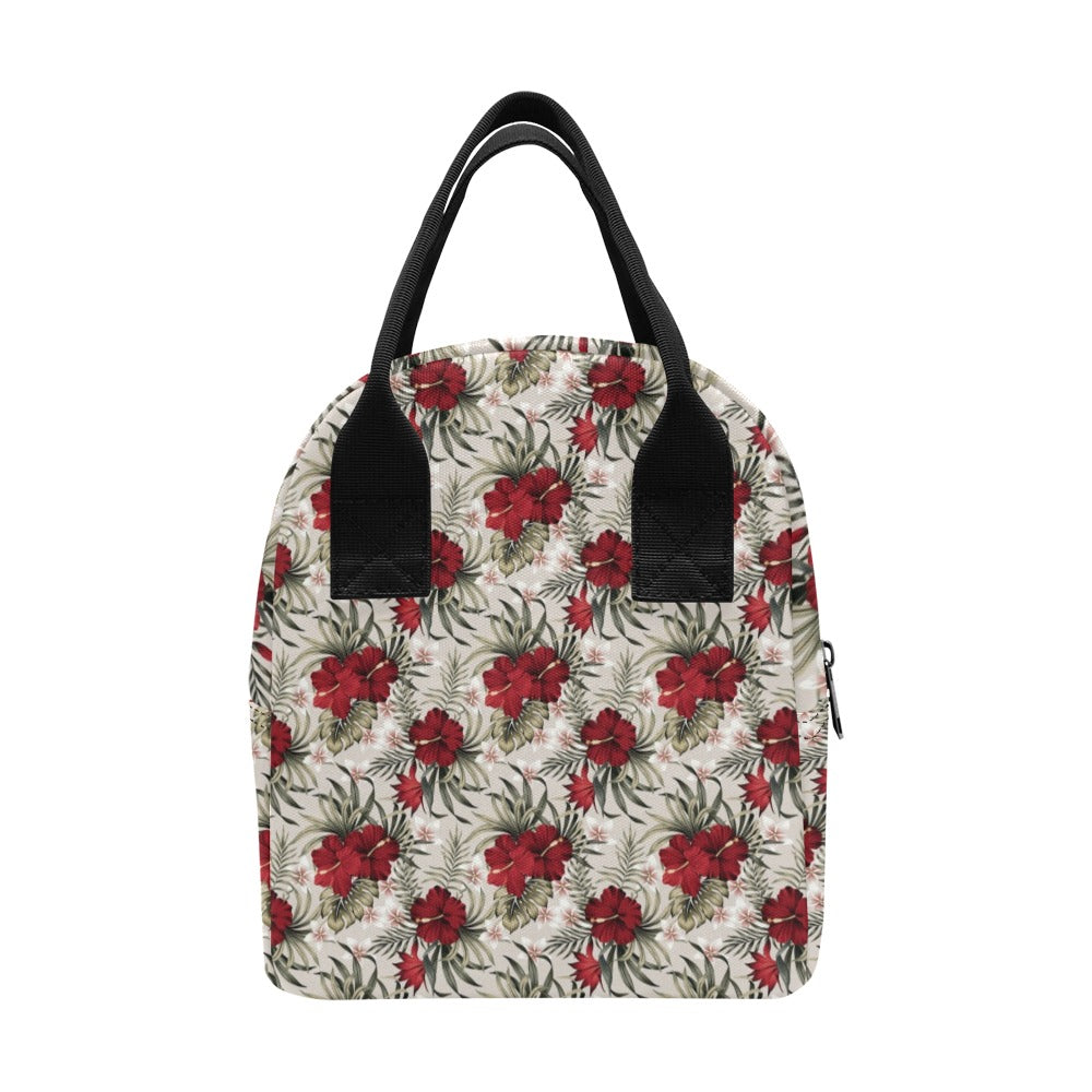 Hibiscus Print Design LKS3011 Insulated Lunch Bag