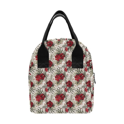 Hibiscus Print Design LKS3011 Insulated Lunch Bag