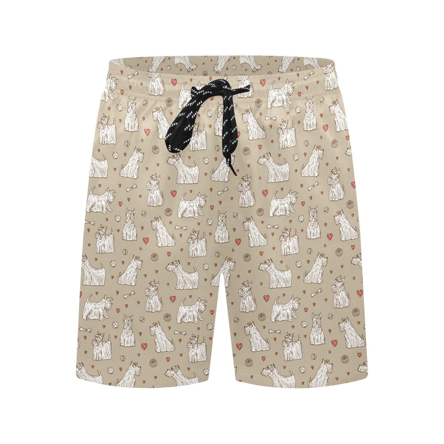 Scottish Terriers Print Design LKS3017 Men's Swim Trunks Beach Shorts