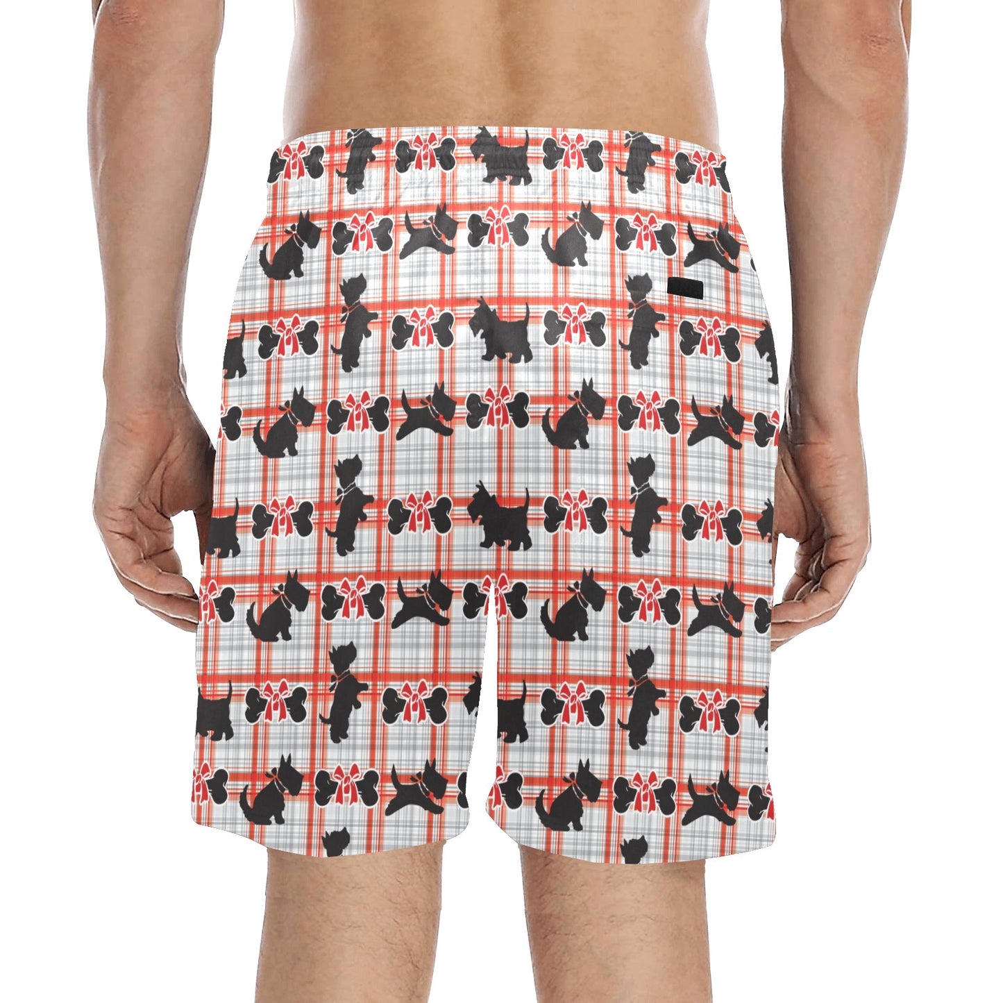 Scottish Terriers Print Design LKS3014 Men's Swim Trunks Beach Shorts