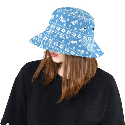 Ski Knit Pattern Print Design LKS302 Unisex Bucket Hat