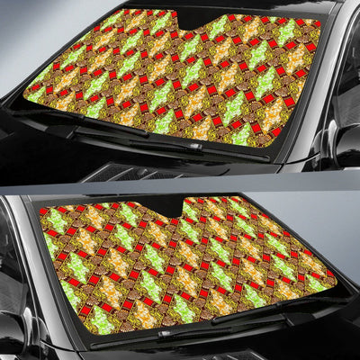 African Classic Print Pattern Car Sun Shade For Windshield
