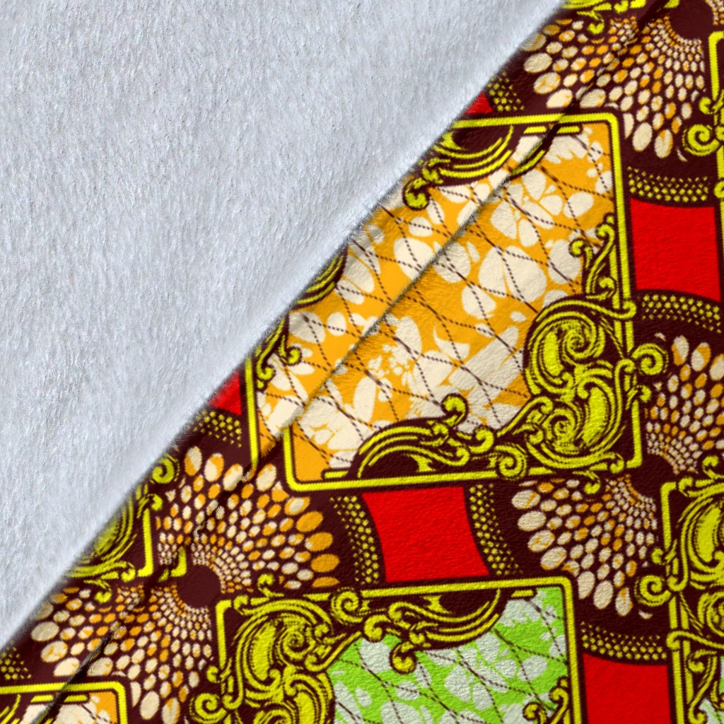 African Classic Print Pattern Fleece Blanket