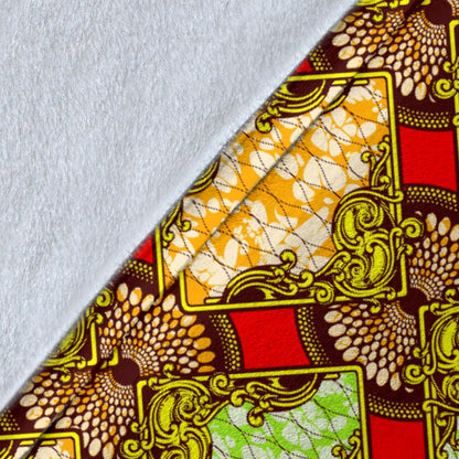 African Classic Print Pattern Fleece Blanket