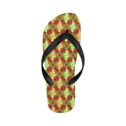 African Classic Print Pattern Flip Flops-JTAMIGO.COM