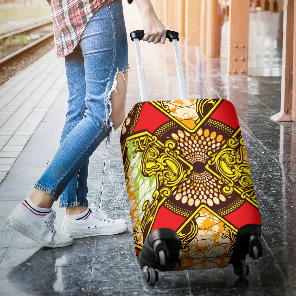 African Classic Print Pattern Luggage Cover Protector