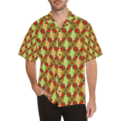 African Classic Print Pattern Men Aloha Hawaiian Shirt
