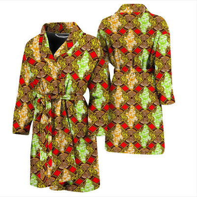 African Classic Print Pattern Men Bath Robe-JTAMIGO.COM