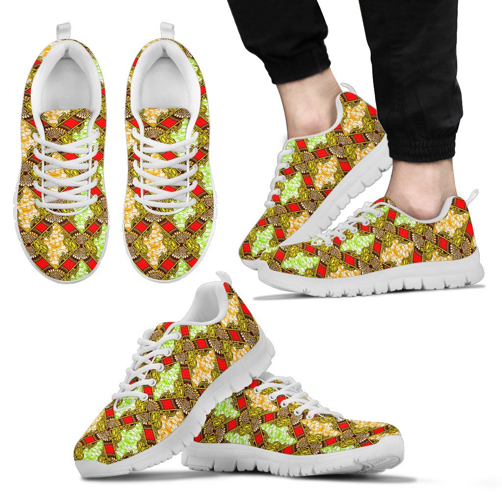 African Classic Print Pattern Men Sneakers Shoes