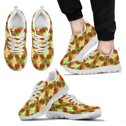 African Classic Print Pattern Men Sneakers Shoes