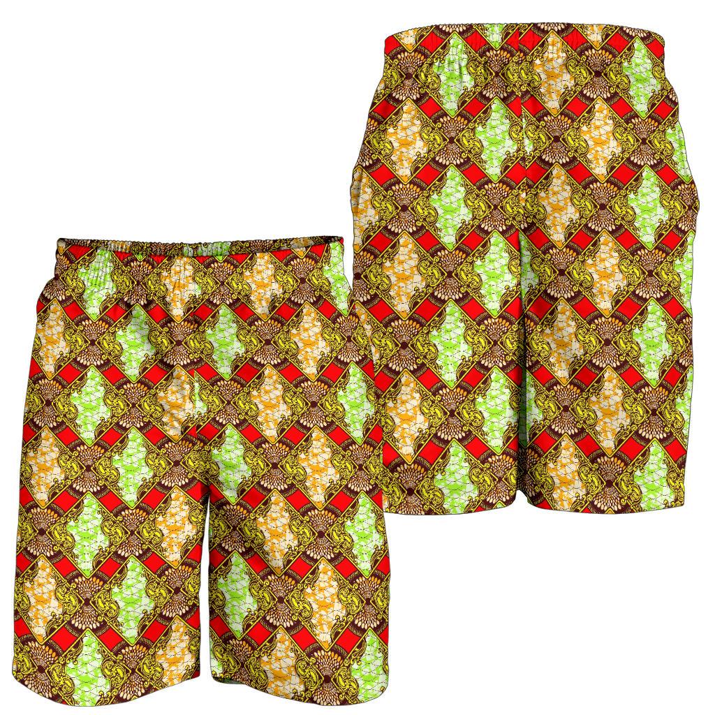 African Classic Print Pattern Mens Shorts-JTAMIGO.COM