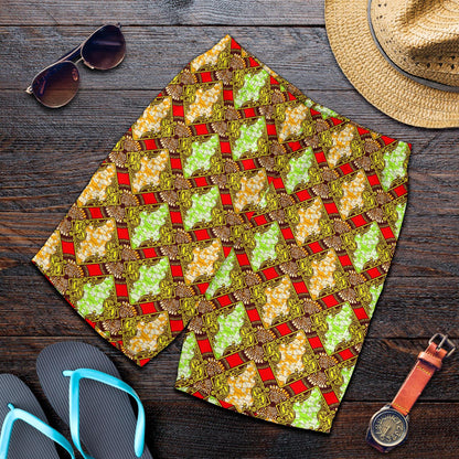 African Classic Print Pattern Mens Shorts-JTAMIGO.COM