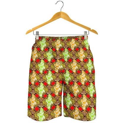 African Classic Print Pattern Mens Shorts-JTAMIGO.COM