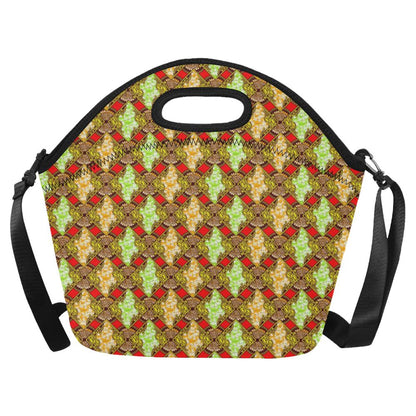 African Classic Print Pattern Neoprene Lunch Bag (Model 1669)(Large)-JTAMIGO.COM