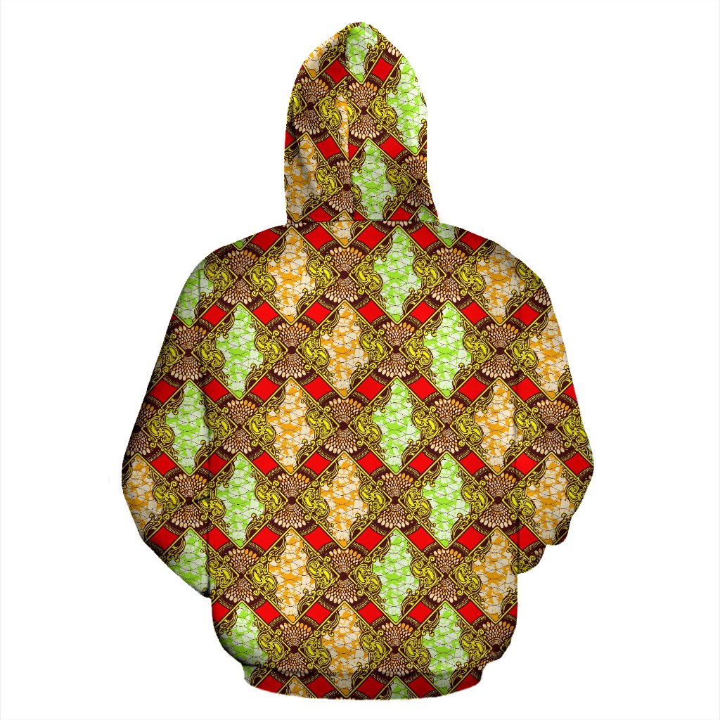 African Classic Print Pattern Pullover Hoodie