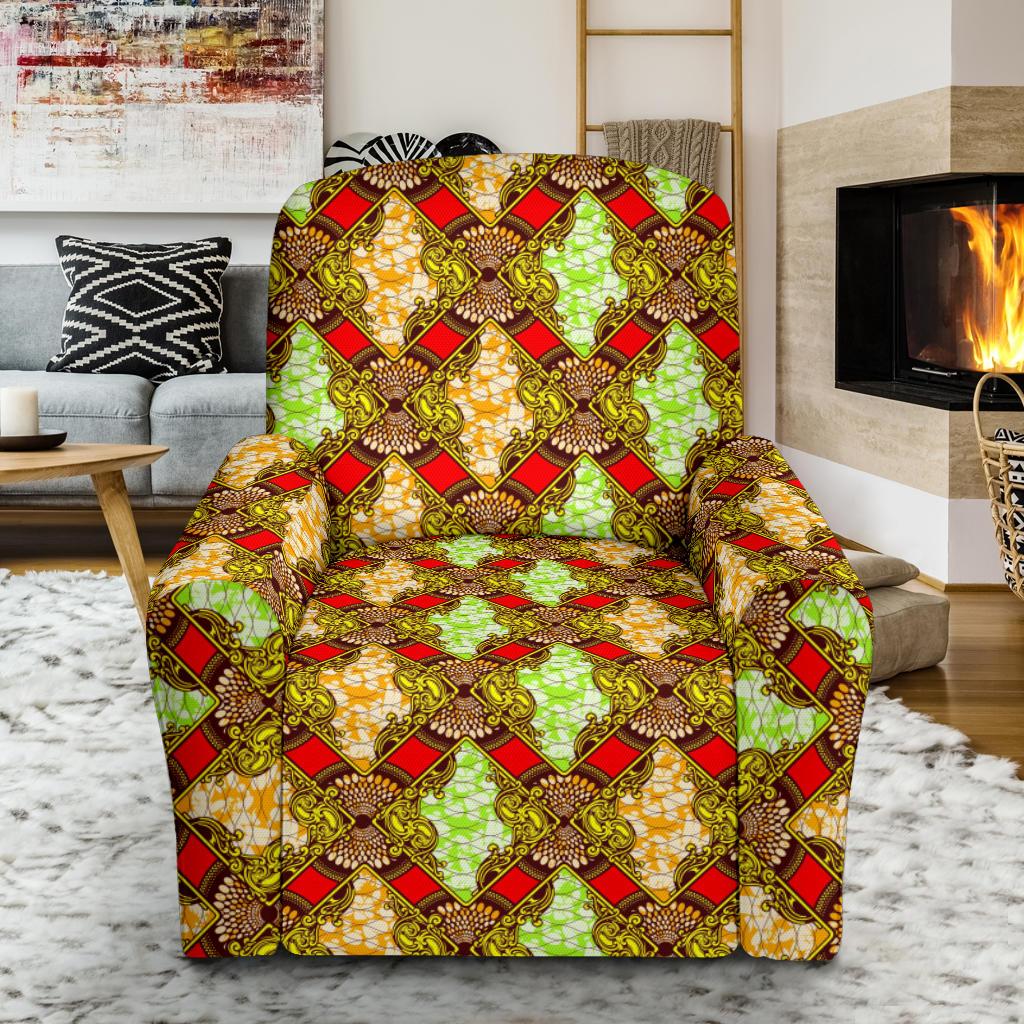 African Classic Print Pattern Single Sofa Slipcover -JTAMIGO.COM