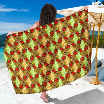 African Classic Print Pattern Sarong Pareo Wrap