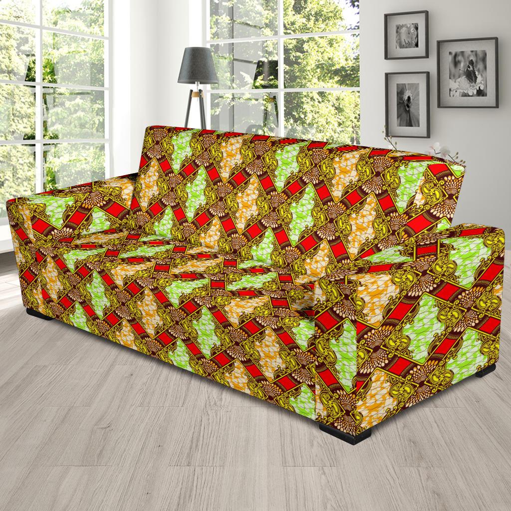 African Classic Print Pattern Sofa Slipcover-JTAMIGO.COM