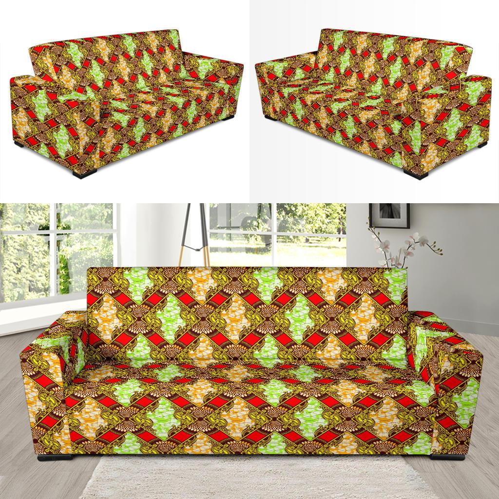 African Classic Print Pattern Sofa Slipcover-JTAMIGO.COM