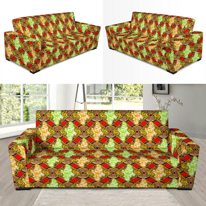 African Classic Print Pattern Sofa Slipcover-JTAMIGO.COM