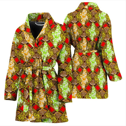 African Classic Print Pattern Women Bath Robe-JTAMIGO.COM