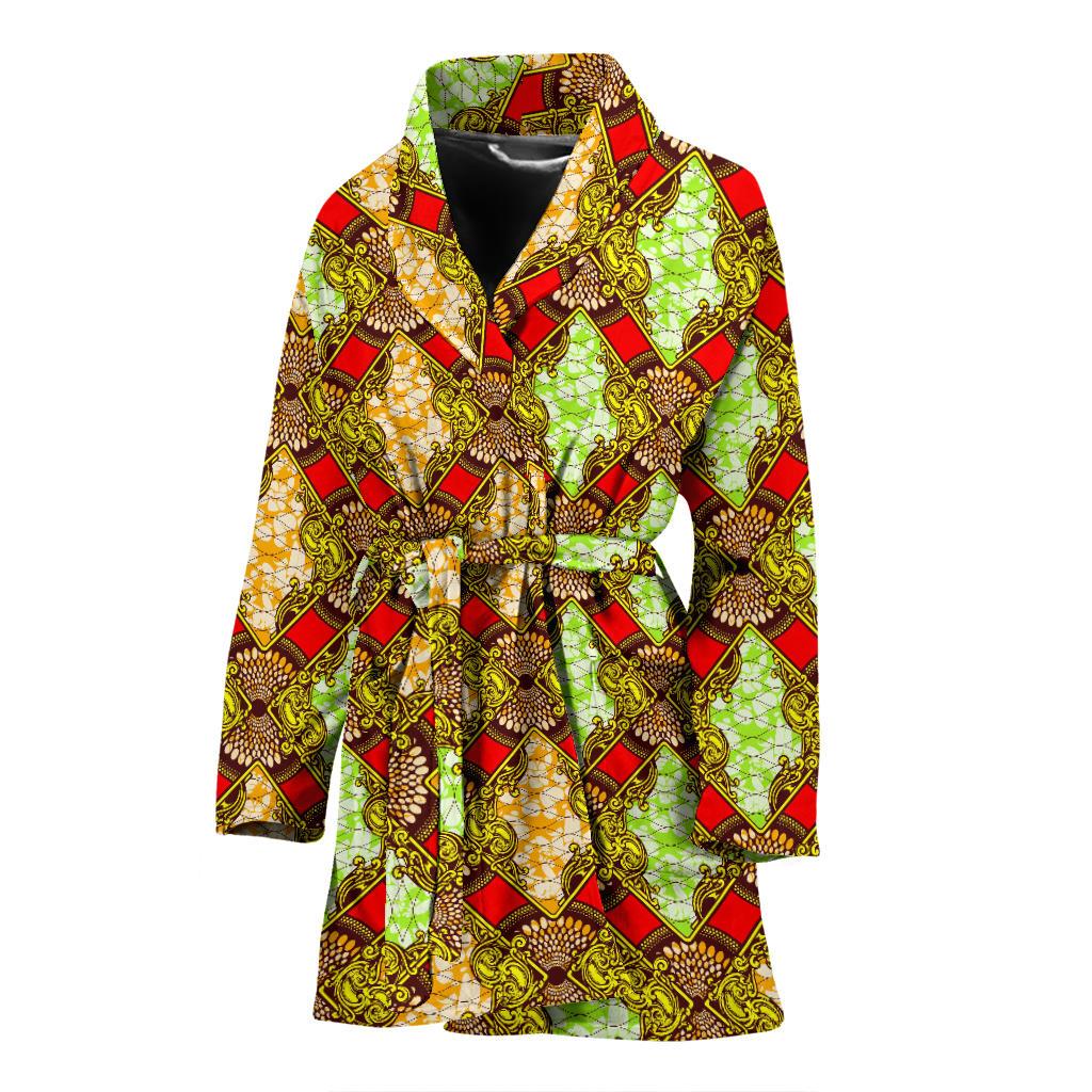 African Classic Print Pattern Women Bath Robe-JTAMIGO.COM