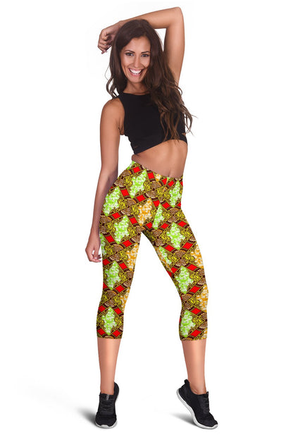 African Classic Print Pattern Women Capris