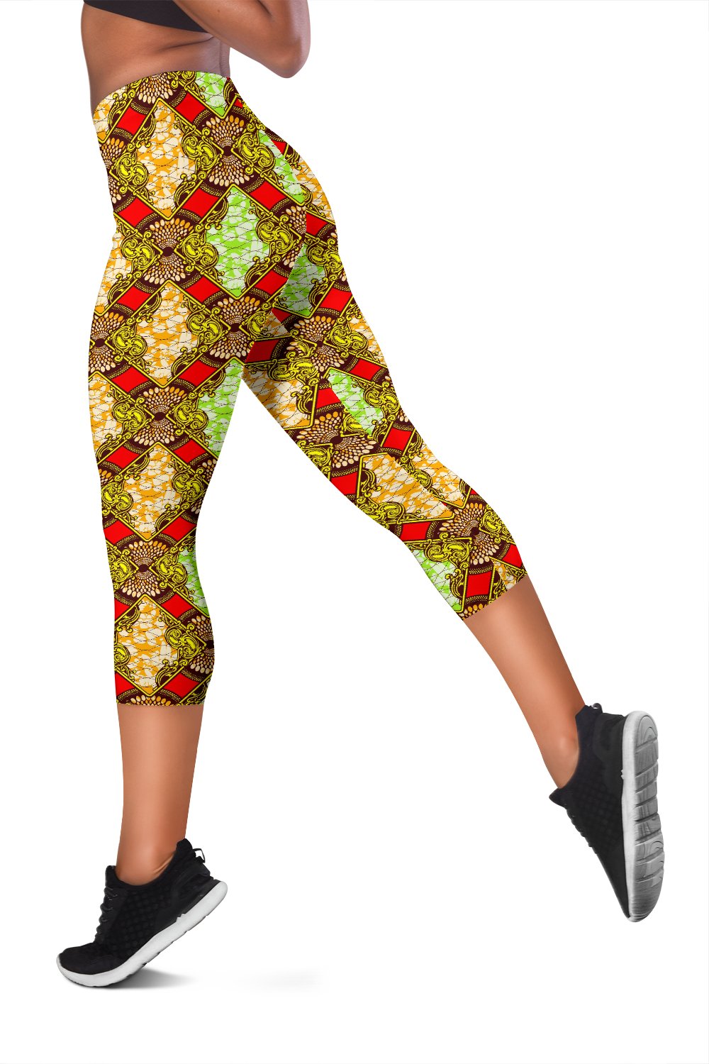 African Classic Print Pattern Women Capris