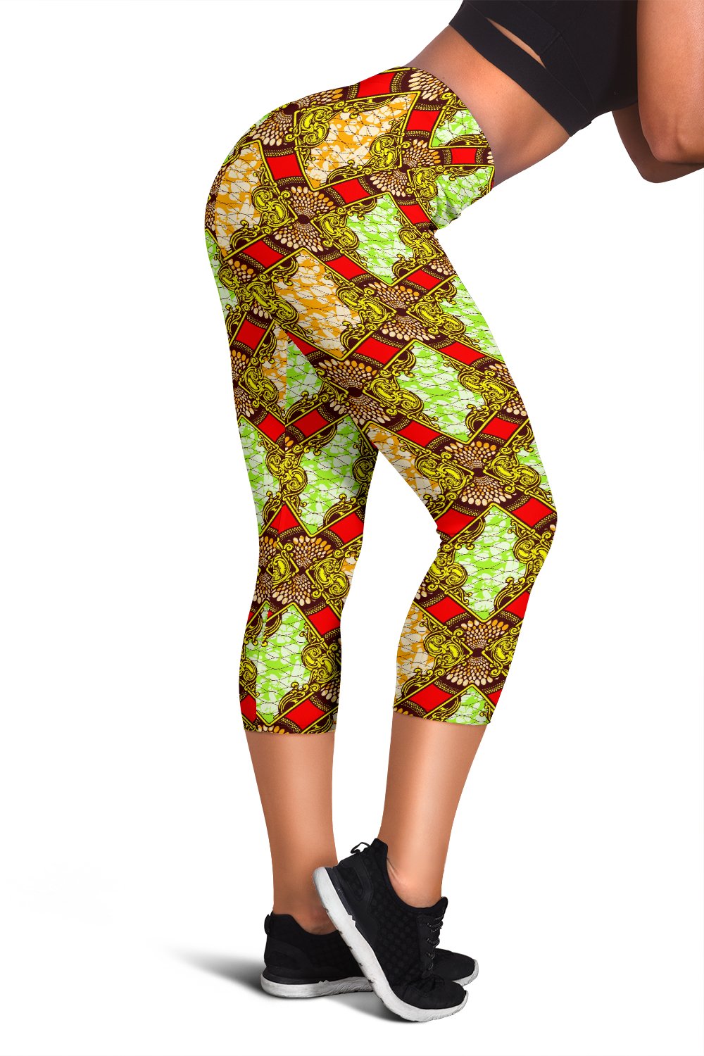 African Classic Print Pattern Women Capris