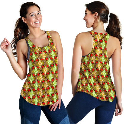 African Classic Print Pattern Women Racerback Tank Top