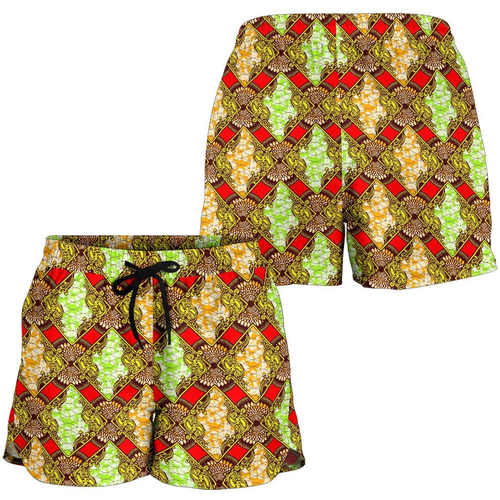 African Classic Print Pattern Women Shorts-JTAMIGO.COM