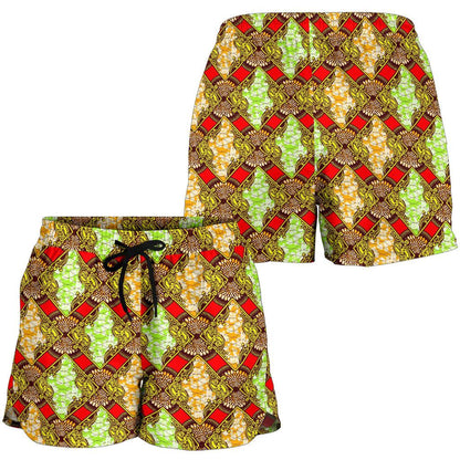 African Classic Print Pattern Women Shorts-JTAMIGO.COM