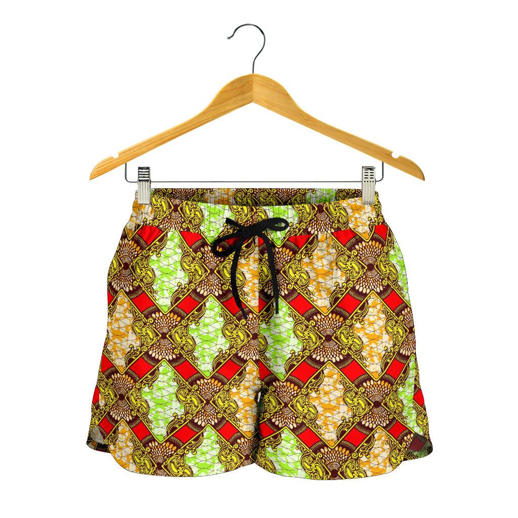 African Classic Print Pattern Women Shorts-JTAMIGO.COM
