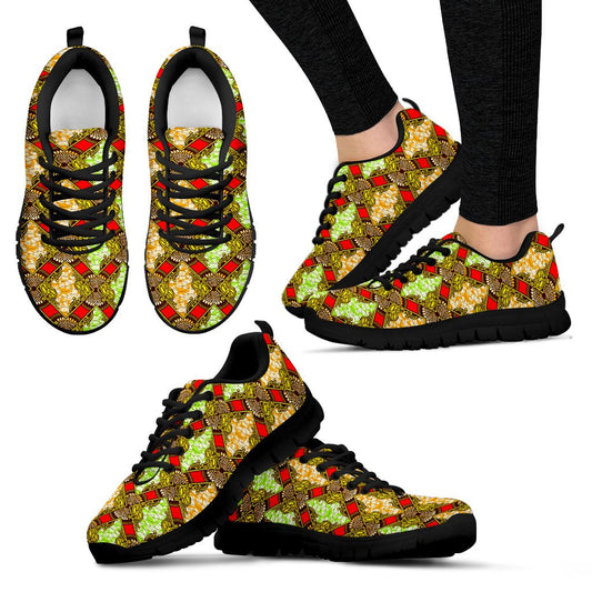 African Classic Print Pattern Women Sneakers Shoes