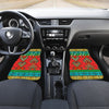 African Colorful Zigzag Print Pattern Car Floor Mats