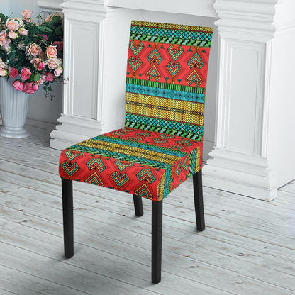 African Colorful Zigzag Print Pattern Dinning Chair Slipper-JTAMIGO.COM