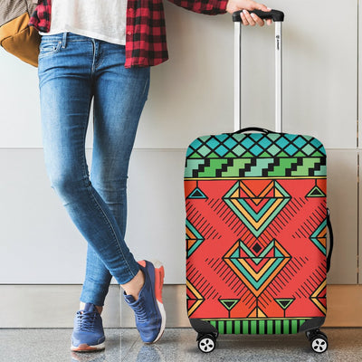 African Colorful Zigzag Print Pattern Luggage Cover Protector