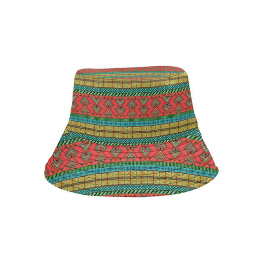 African Colorful Zigzag Print Pattern Unisex Bucket Hat