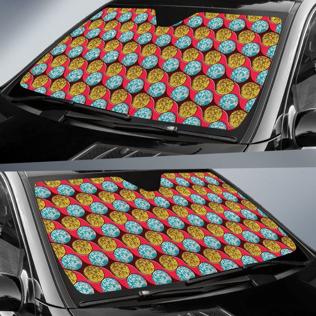 African Fashion Print Pattern Car Sun Shade For Windshield