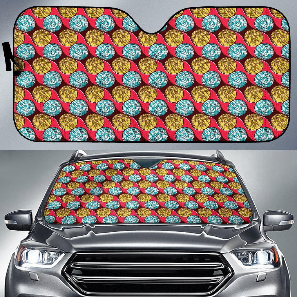 African Fashion Print Pattern Car Sun Shade For Windshield