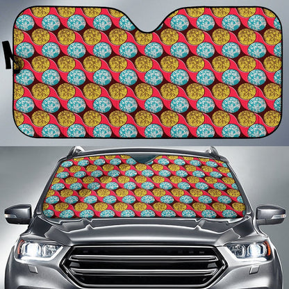 African Fashion Print Pattern Car Sun Shade For Windshield