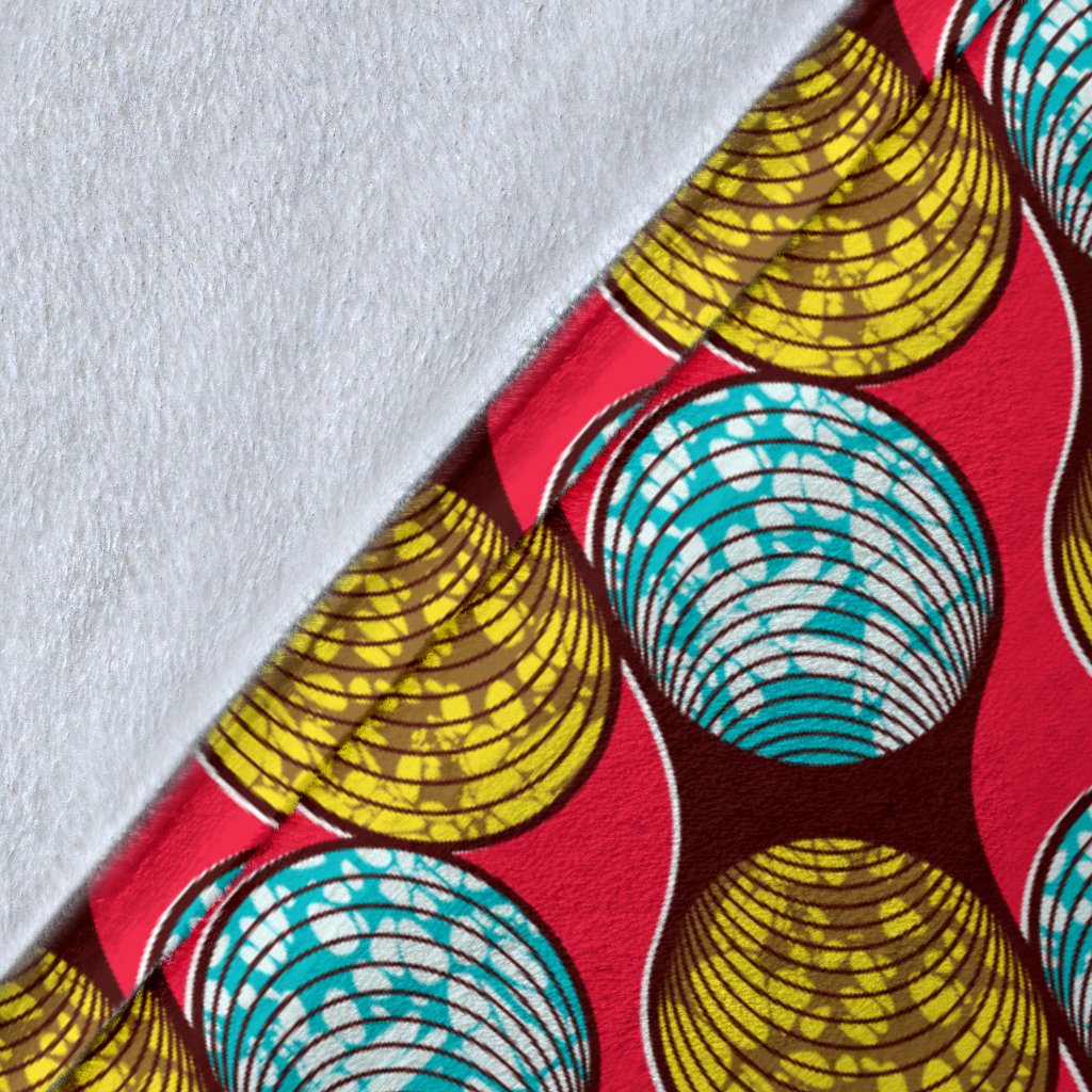African Fashion Print Pattern Fleece Blanket