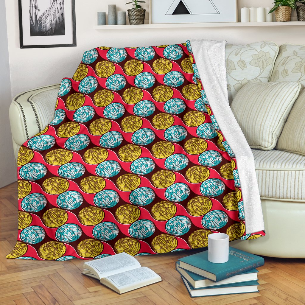 African Fashion Print Pattern Fleece Blanket
