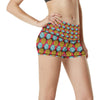 African Fashion Print Pattern High Waisted Spandex Shorts-JTAMIGO.COM