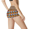 African Fashion Print Pattern High Waisted Spandex Shorts-JTAMIGO.COM