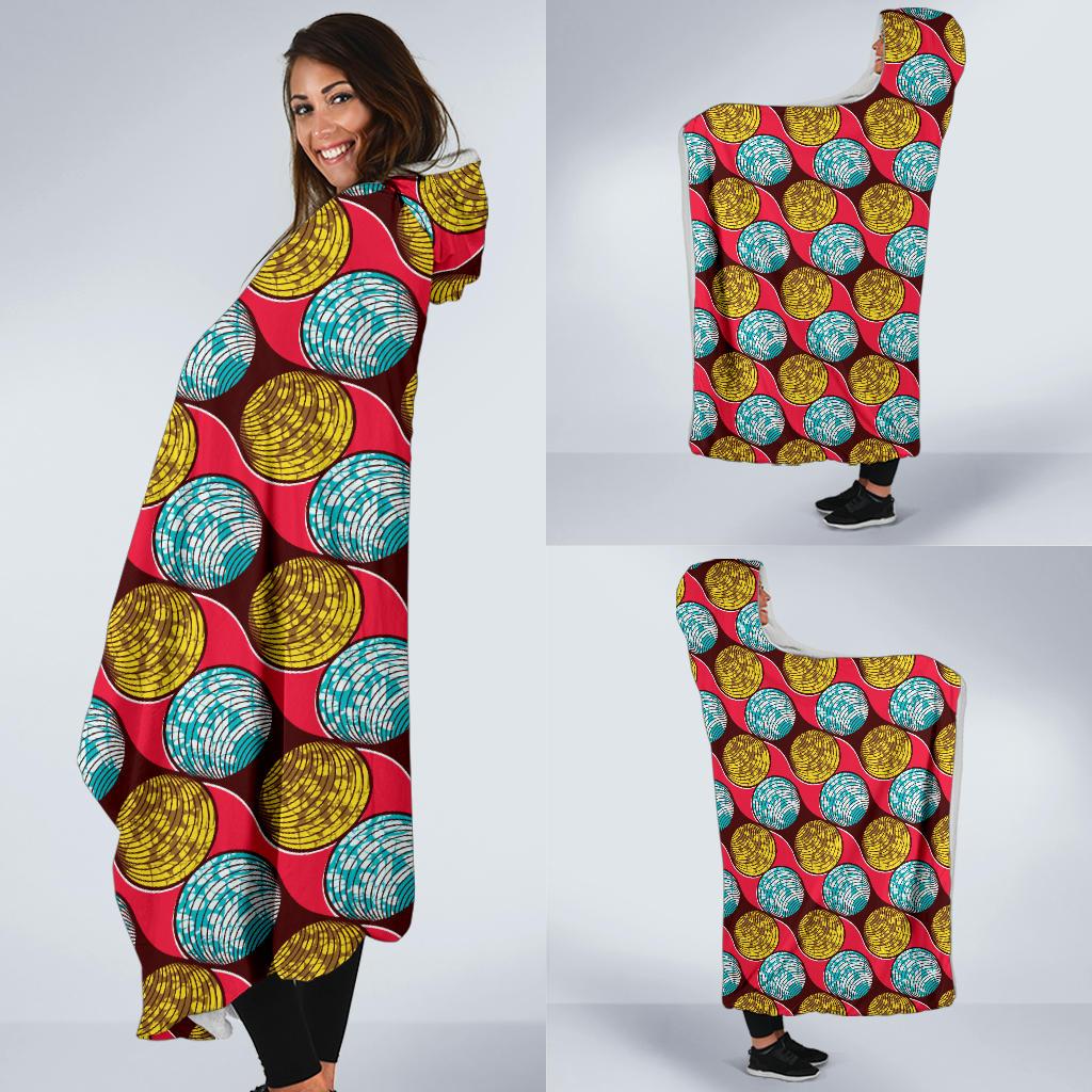 African Fashion Print Pattern Hooded Blanket-JTAMIGO.COM