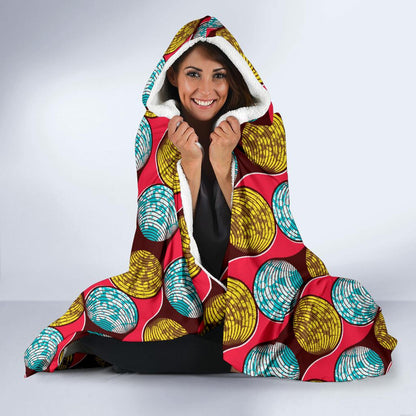 African Fashion Print Pattern Hooded Blanket-JTAMIGO.COM
